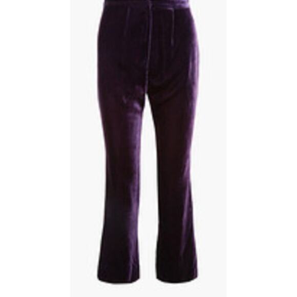 Raquel Diniz silk velvet flared pants Purple size 12 - Picture 1 of 11